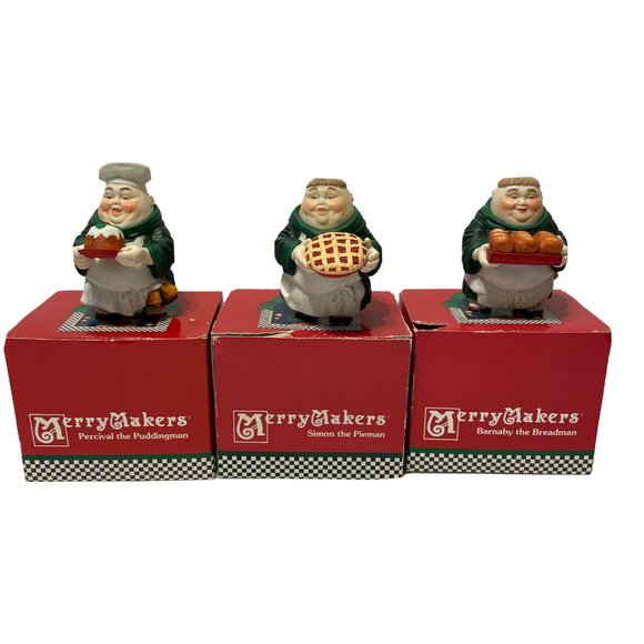 dept 56 Merry makers Percival Simon Barnaby 9362–9 9363-7 9361-0 Pie Bread Lot 3